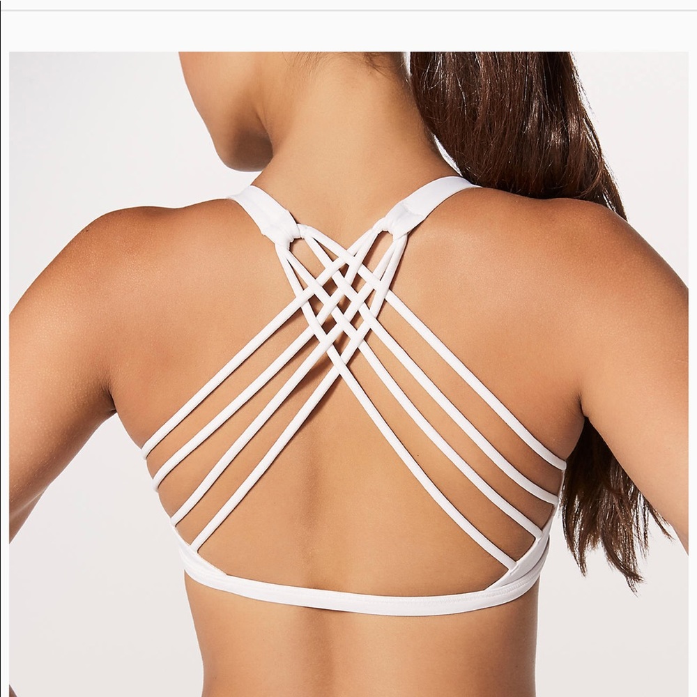 White lululemon free to be wild sports bra